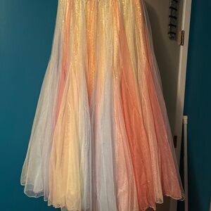Adult Fun rainbow tulle skirt